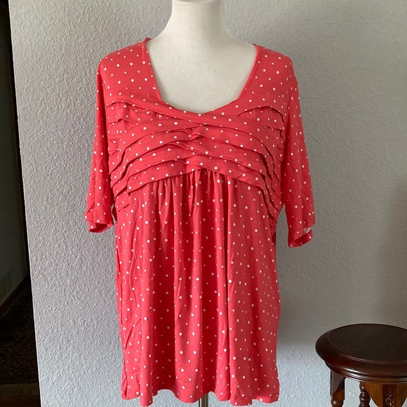 New Plus Size Jessica London Pleated Tunic top - Picture 2 of 7